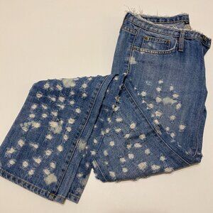 Low-rise Bellbottoms Damaged Jeans